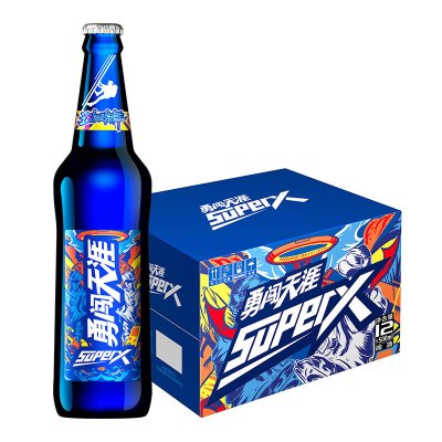 雪花啤酒（Snowbeer）勇闯天涯 superX 500ml*12瓶 【雪花小蓝瓶】