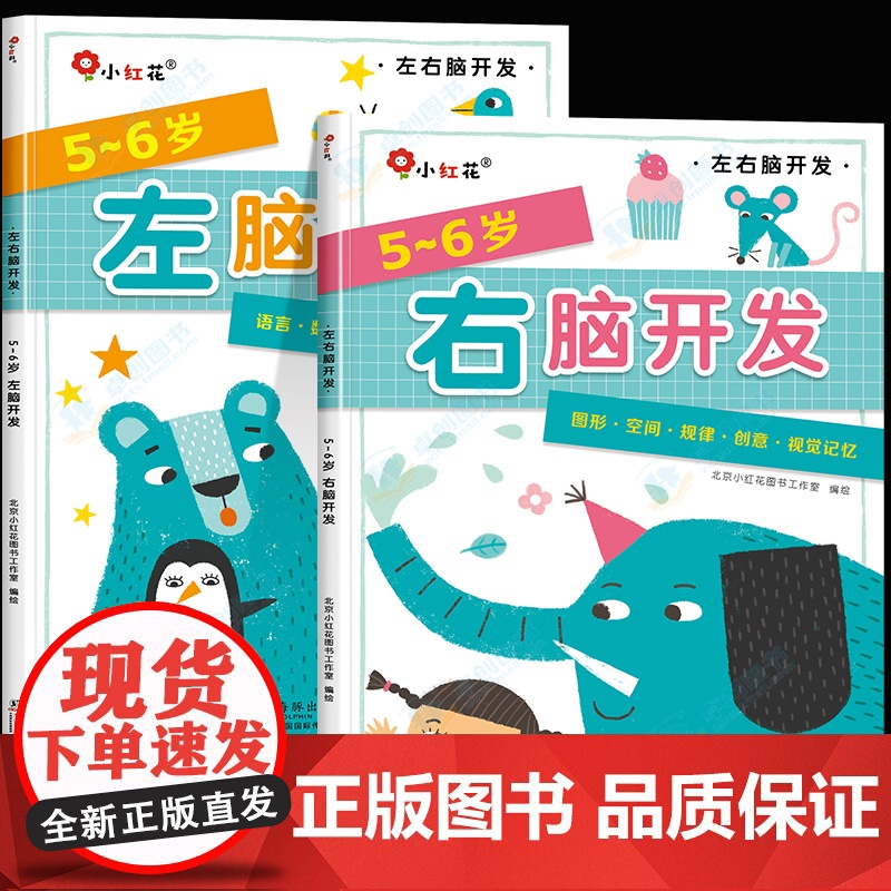 儿童左右脑开发0-3-2-4-5岁6全脑思维逻辑专注力训练两岁宝宝书籍启蒙早教书绘本中班大班幼儿园益智游戏书本智力潜能左高清大图