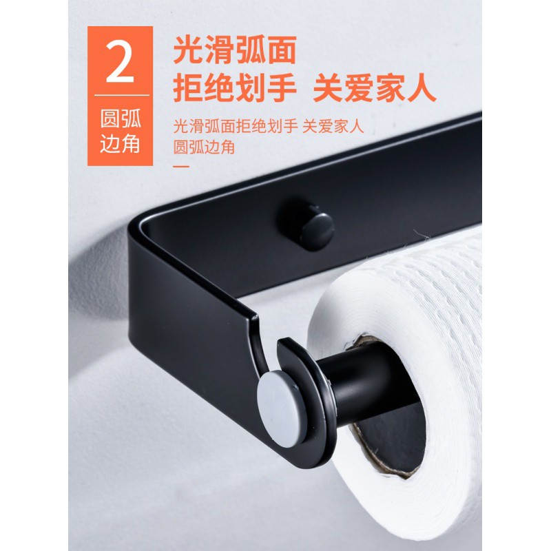 厨房纸巾架用纸专用架壁挂式放纸架保鲜膜收纳卷纸免打孔抽纸挂架收纳层架 三维工匠高清大图