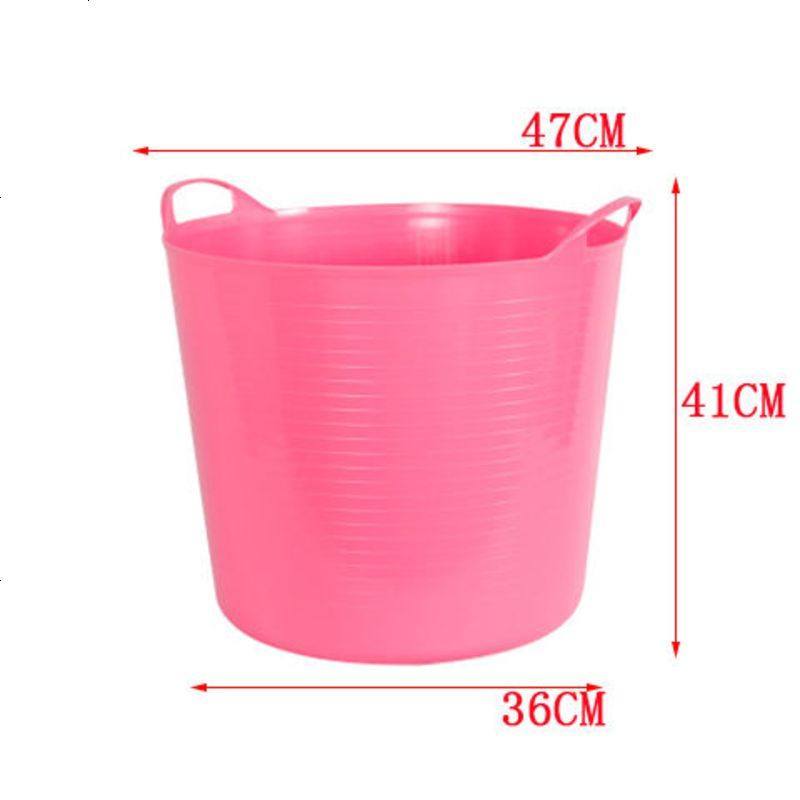 特大号儿童洗澡桶沐浴桶脏衣桶软塑料脏衣篮家用玩具收纳桶收纳筐 大号 粉图片