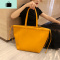 质感托特包包2020新款潮时尚百搭单肩包斜挎包腋下包手提包大包女NEW LAKE 黄色女士单肩包