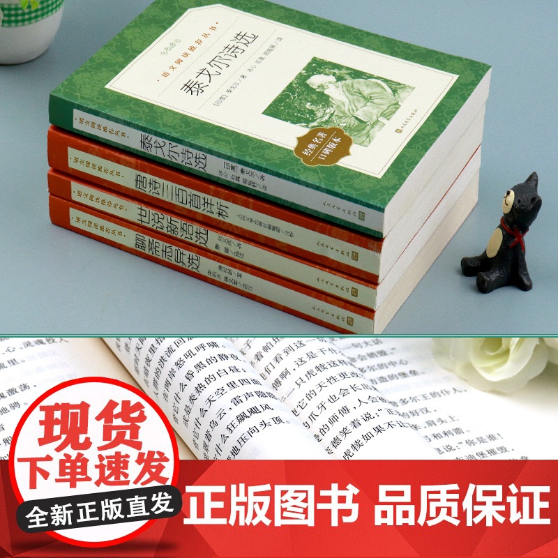 泰戈尔诗选人民文学出版社九年纪课外书必读阅读物泰戈尔经典散文诗歌 冰心郑振铎译 初中生课外阅读书籍世界名著作品诗集老师高清大图