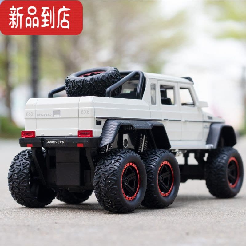 真智力仿真1:22大奔驰G636x6带避震越野车回力合金车模型男孩玩具车摆件图片
