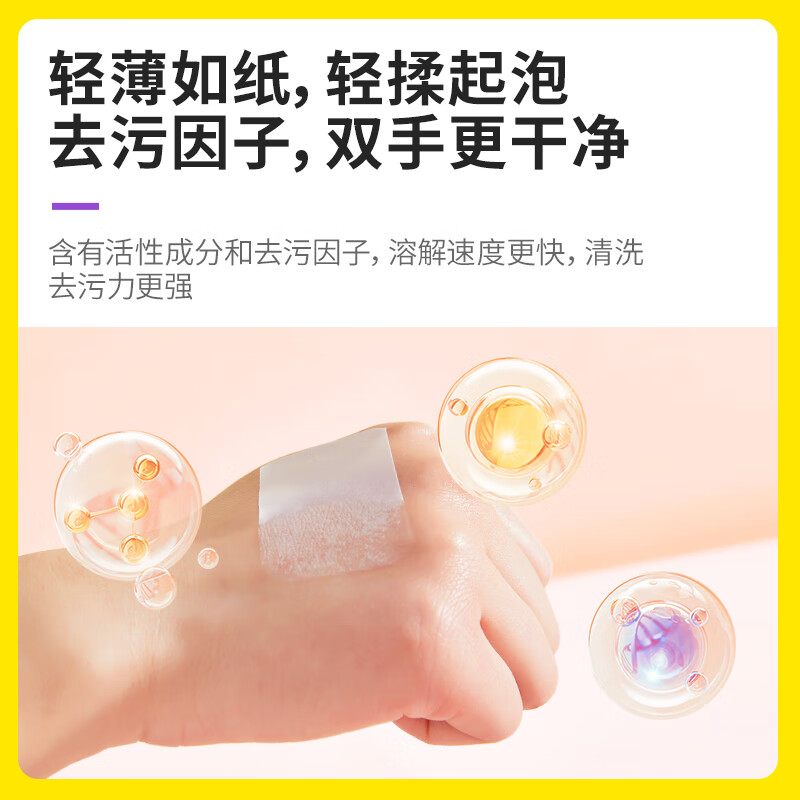 涤尚 抑菌香氛洗手片 草莓50片*1盒+绿茶50片*1盒(2盒共100片)高清大图