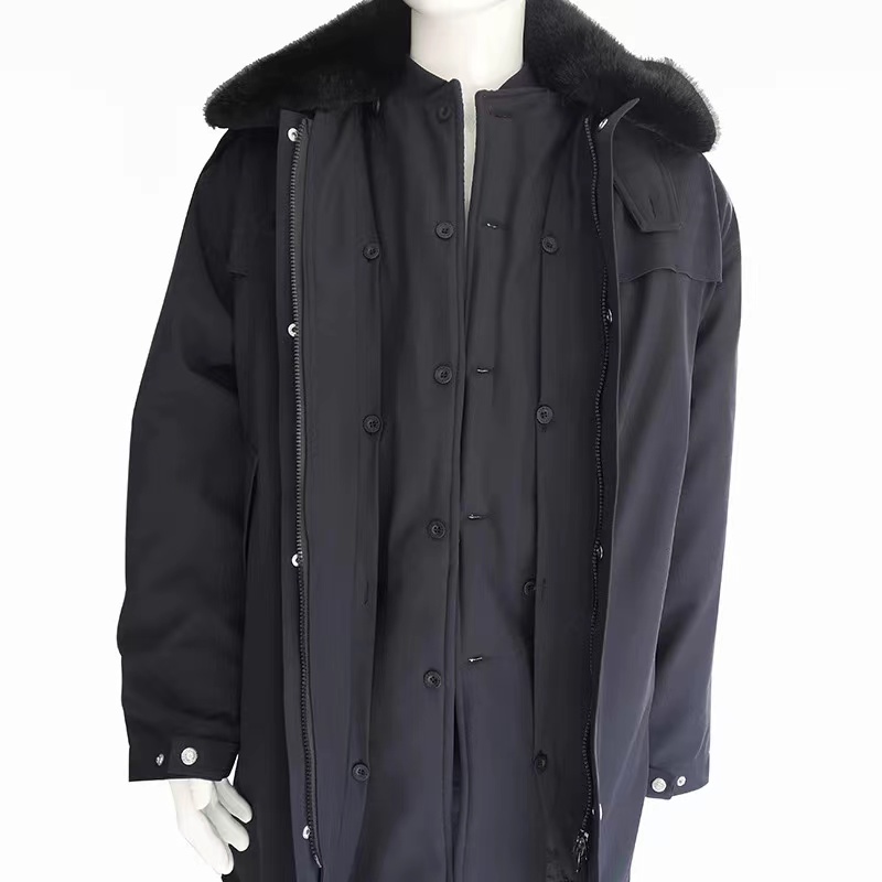 路安保 棉大衣 深色棉服 可脱卸内胆款式可定制 件高清大图