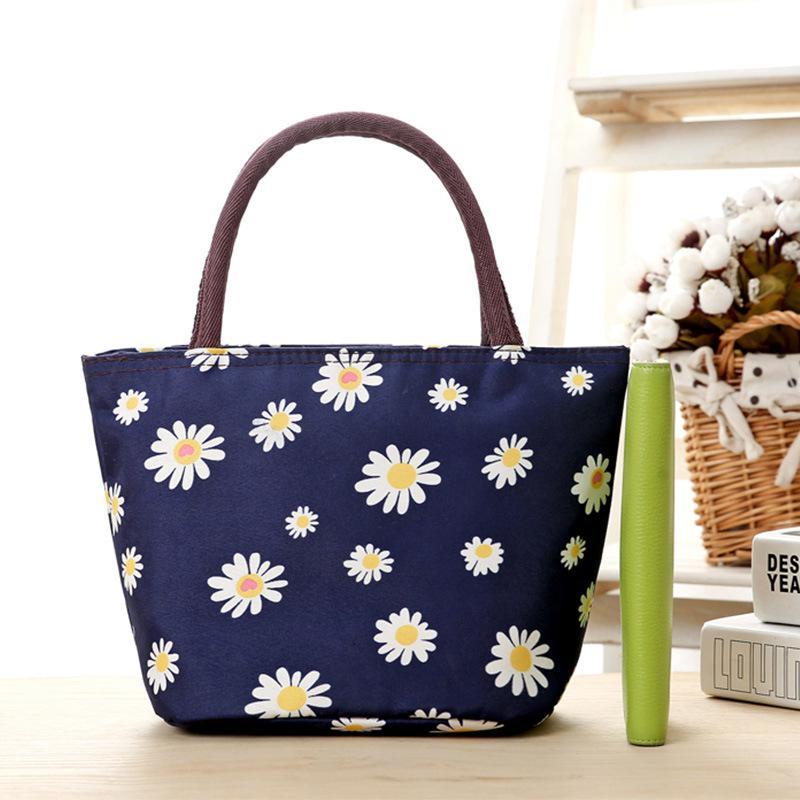 妈妈包中年手提包布包碎花小包包牛津帆布加厚防雨布便当包手提