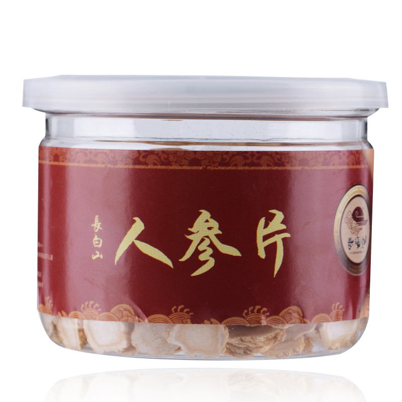 春海堂 长白山东北人参切片 50g 1.2-1.4cm人参皂苷片含片 高丽参 泡酒养生