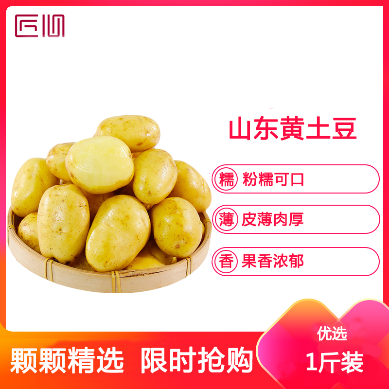 星派果山东黄土豆1/3/5/9斤装新鲜黄皮黄心土豆非云南红皮土豆马铃薯洋芋