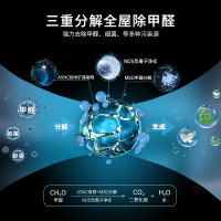 诺森柏格(Nocenbeger)空气净化器高效分解除甲醛细菌家用新房除异味pm2.5负离子净化器G6Plus