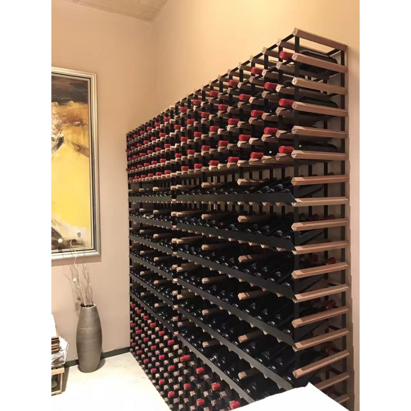 红酒架摆件 酒瓶架 创意客厅酒柜展示架闪电客木制酒吧超市葡萄酒架