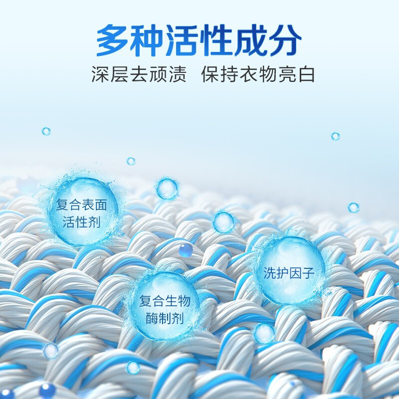 立白 天然亮白低泡无磷洗衣粉 5kg高清大图