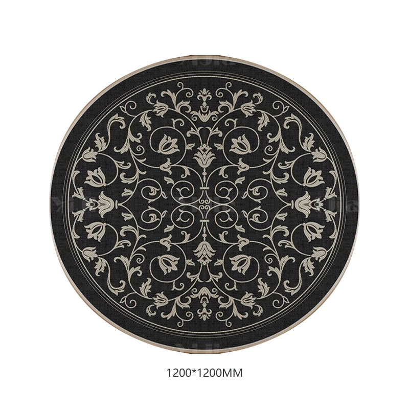 翌嘉YJ40802126 客厅沙发地毯免洗可擦圆形地垫高清大图