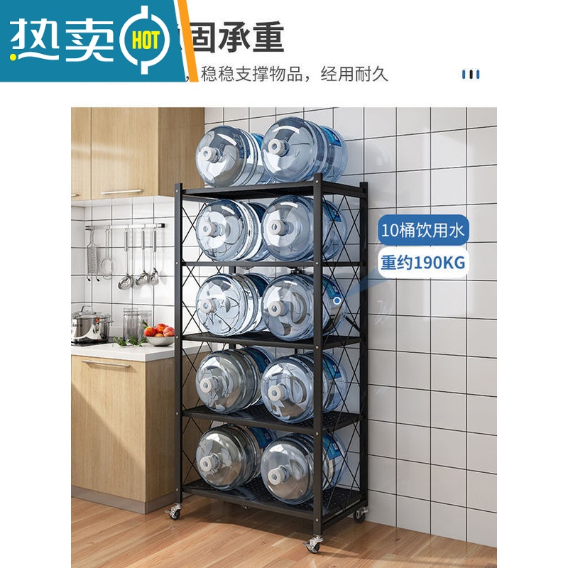 XIANCAI免安装可移动书架铁艺落地带轮折叠置物架办公室隔断收纳简易书柜高清大图