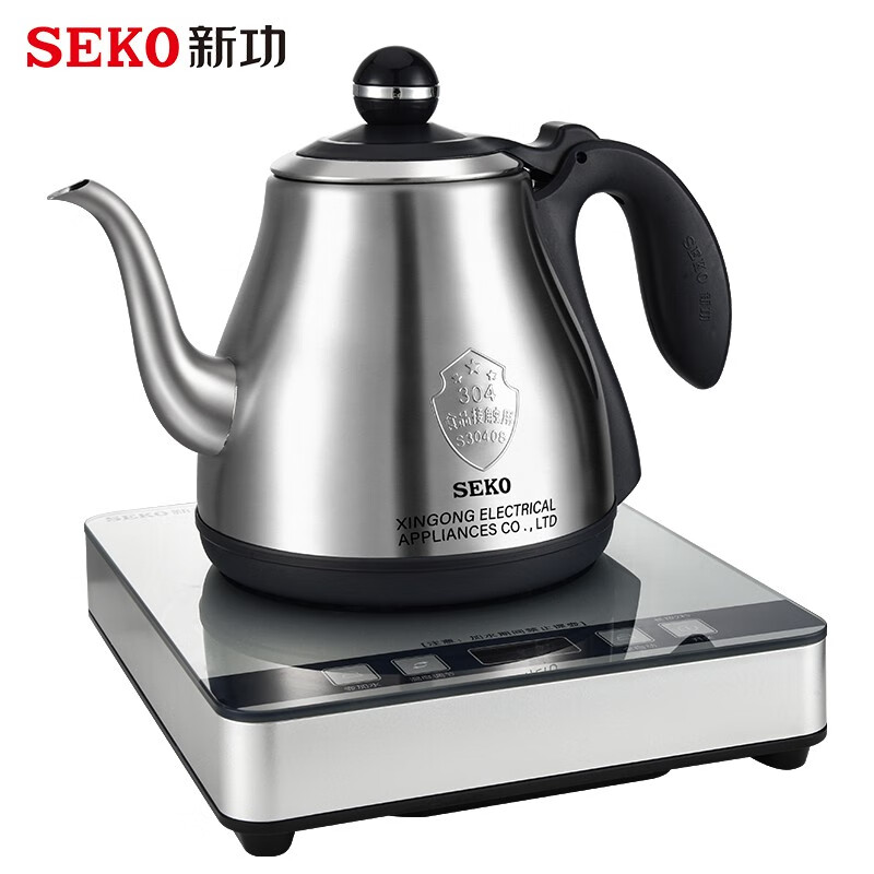 新功(SEKO) 自动上水电热水壶 智能茶台烧水壶304不锈钢电茶壶功夫电茶炉