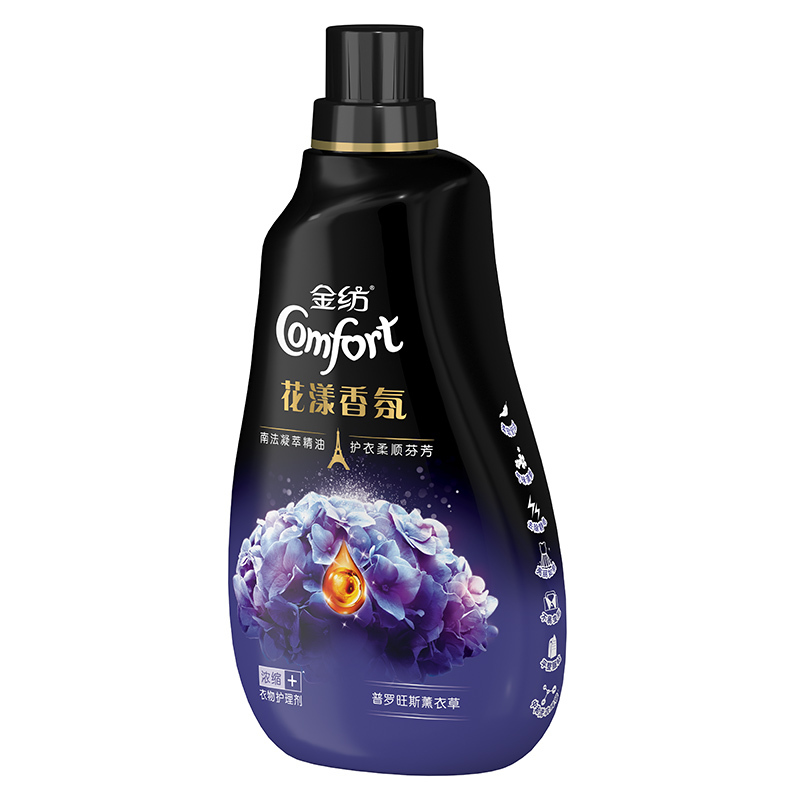金纺 衣物柔顺剂 花漾香氛 衣物护理剂1L 普罗旺斯薰衣草香氛 馨香护衣 持续留香(新老包装随机发货)[联合利华]