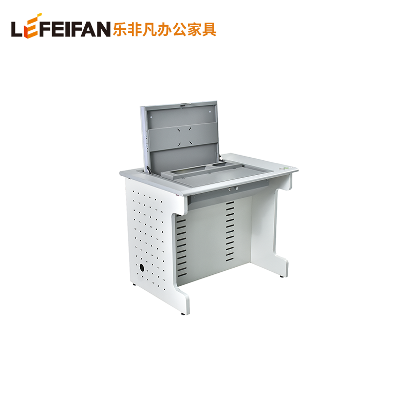 乐非凡办公家具 C型单人翻转桌 800*600*750mm 套高清大图