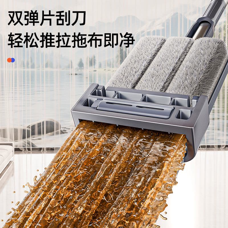 家用免手洗新款平板拖把大拖布木地板懒人一拖净墩布拖地神器图片