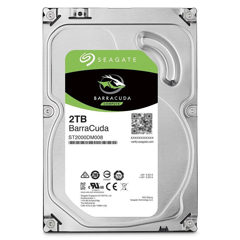 希捷 (SEAGATE) 酷鱼系列 2TB 7200转 256M缓存 台式组装机电脑机械硬盘