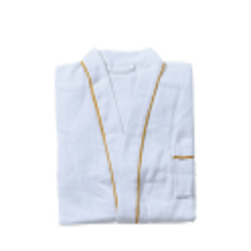馨德创 华夫格浴袍 白色 L120cm牙条款和服领