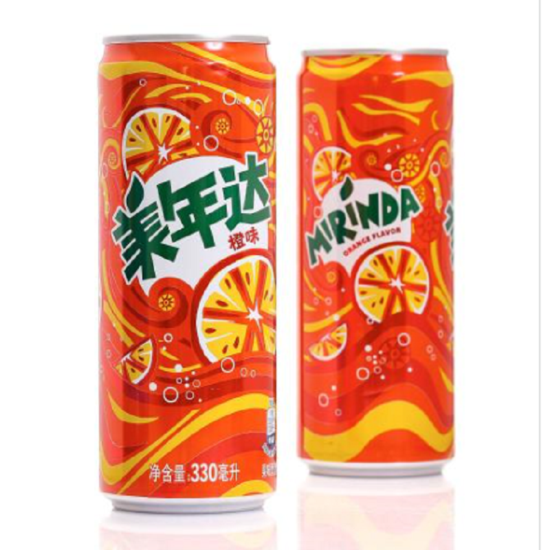 美年达橙can330ml