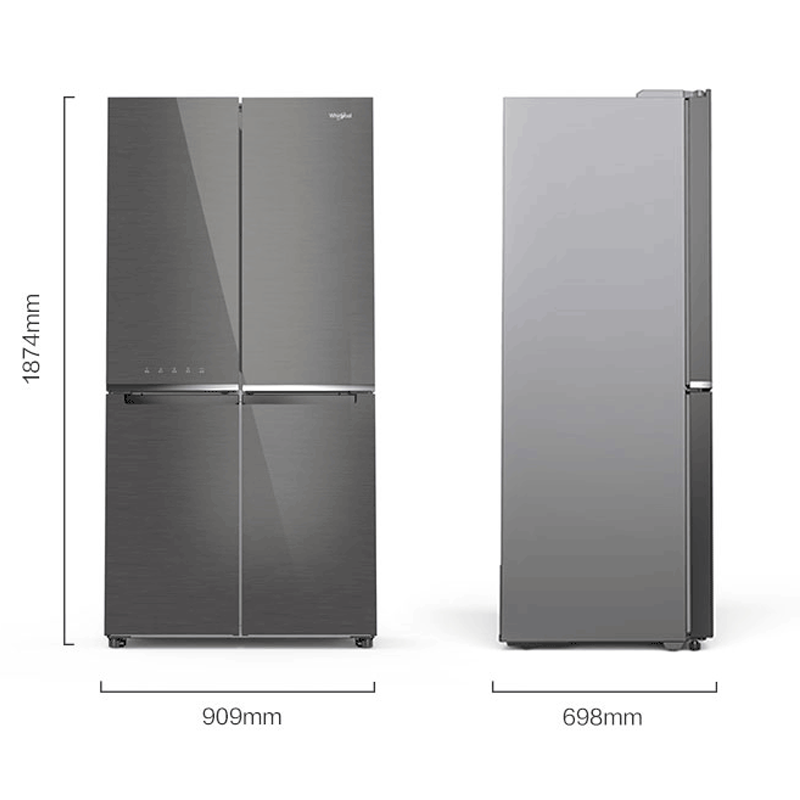 惠而浦(Whirlpool)冻龄PRO BCD-603WM01GBIWS 星耀银十字多门干湿分区冰箱