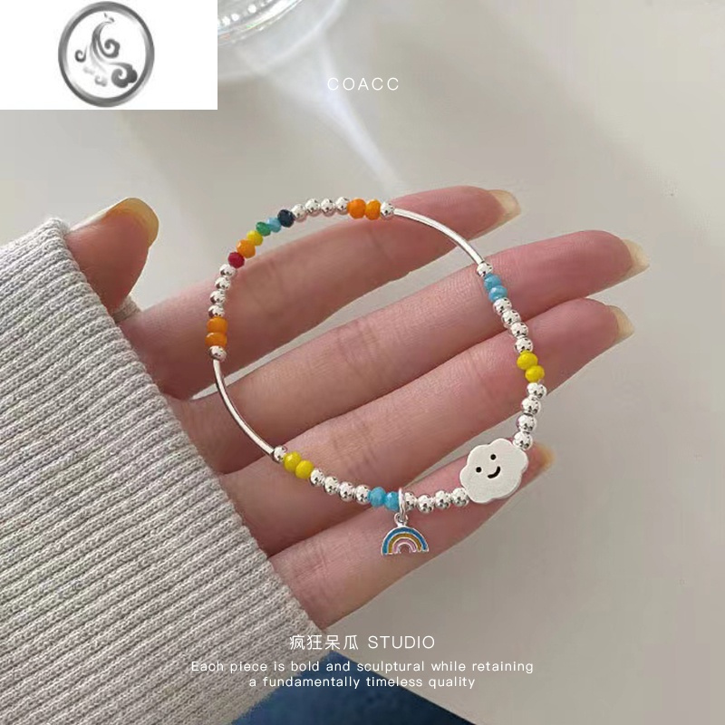 JiMiCOACC|彩色串珠手链ins小众设计可调节可爱彩虹小熊爱心手饰手环