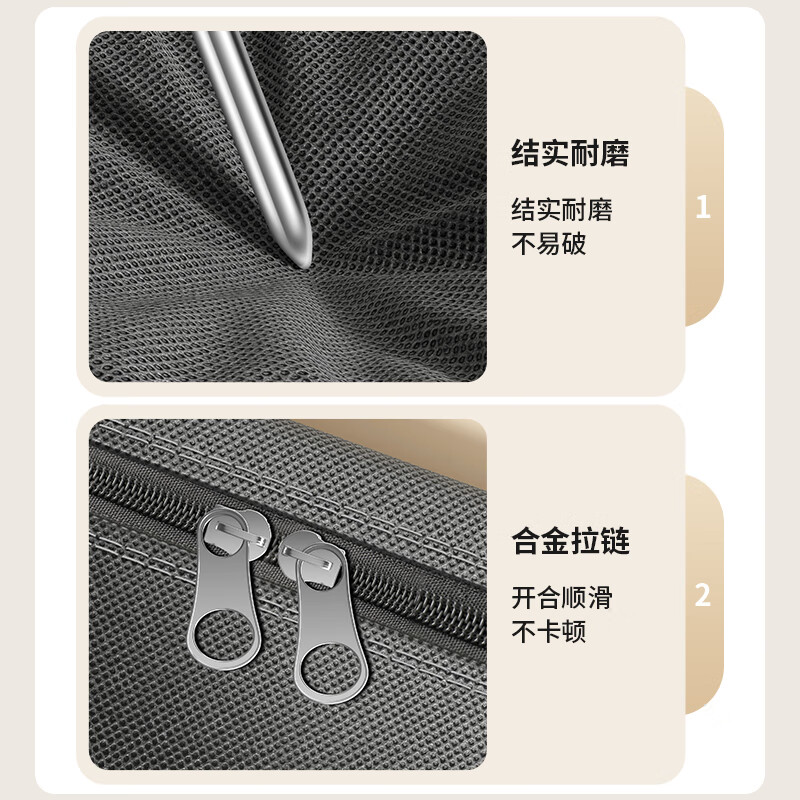 百草园搬家打包袋行李袋编织袋装被子的衣物旅行收纳袋神器86L灰2只装高清大图