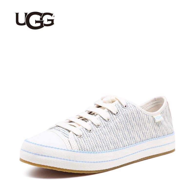 UGG2019春季新款女士帆布鞋系带波纹舒适透气休闲单鞋 1102806