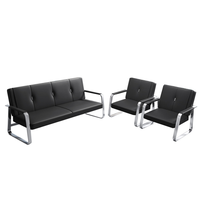 悦兴诚接待沙发黑色181*69*84cm(1+1+3)套高清大图