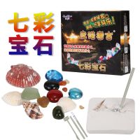 魔法宝石盲盒玩具小男女孩礼物儿童化石考古挖掘宝藏亲子互动diy 七彩宝石