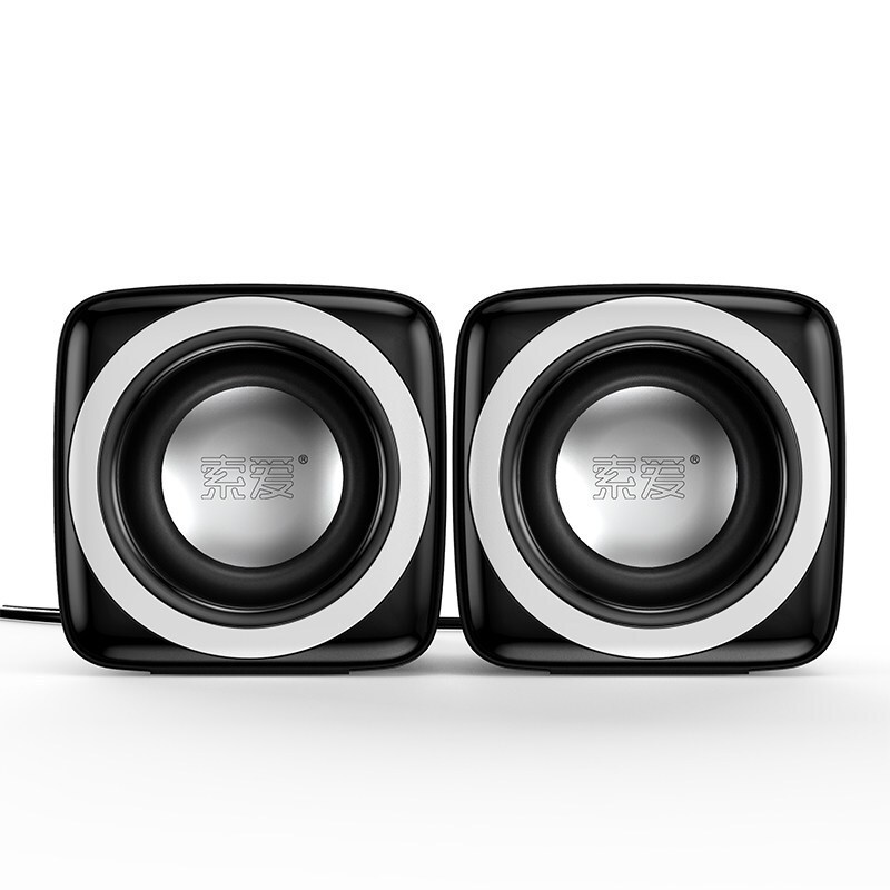 索爱soaiy音响电脑迷你小音箱笔记本电脑桌面有线低音炮普通版