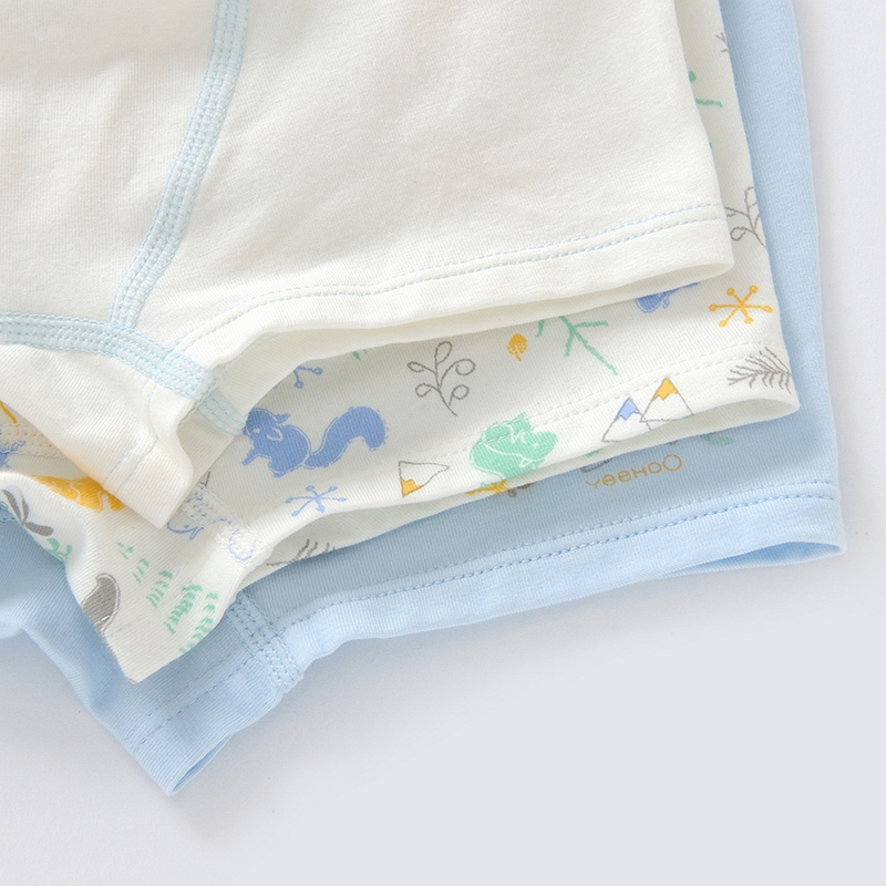 [薇娅推荐]英氏儿童内裤男女宝宝婴幼儿四角平角幼童平裤透气1009504810095049