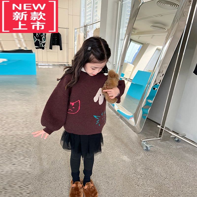 可莉允儿童加绒打底裤2022冬季新款洋气保暖裙裤女宝宝假两件长裤保暖裤图片