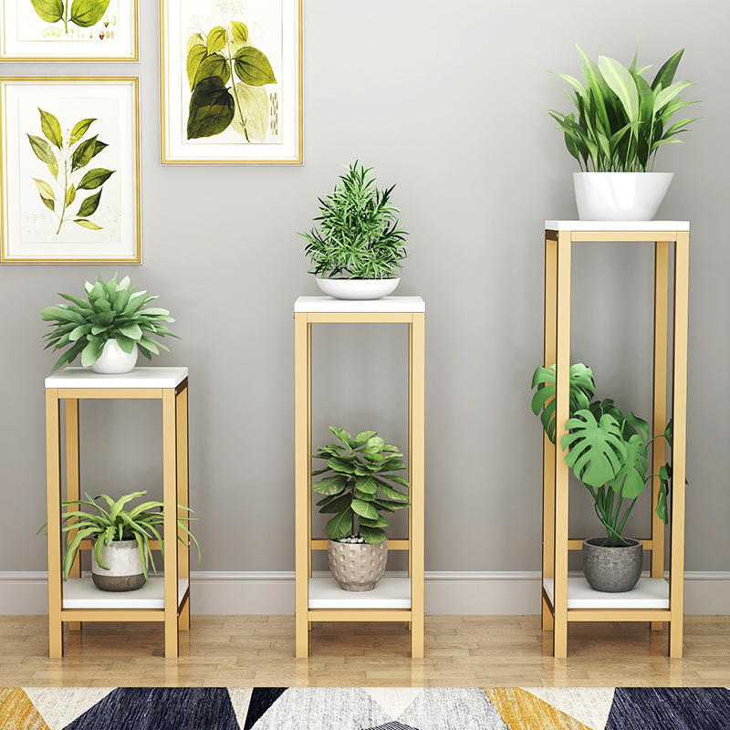 北欧铁艺花架绿萝吊兰室内盆景轻奢装饰架家用多饰品架