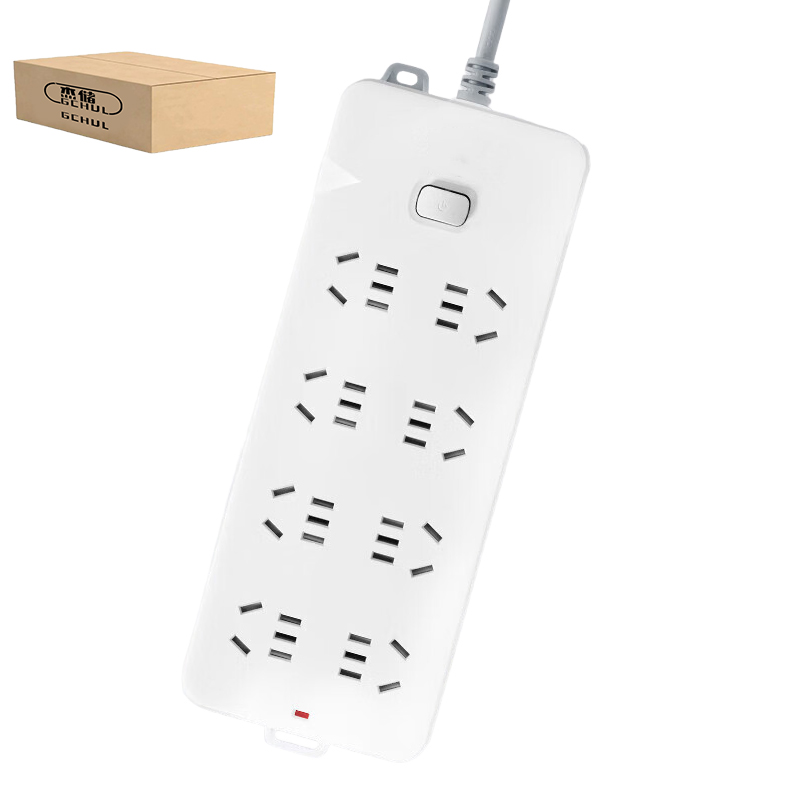 杰储(GCHUL) CPP120 5米 8插位 2500W 接线板 (计价单位:个) 白色高清大图