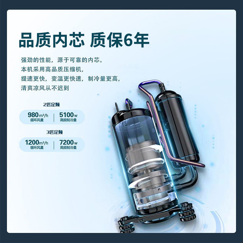 维克大2匹冷暖国标新能效柜机空调 快速制冷强力除湿 立柜式空调柜机KFR-51LW/D-BC(5)-V[不含安装]