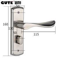 固特不锈钢简约双舌房门锁室内卧室锁具家用卫生间执手