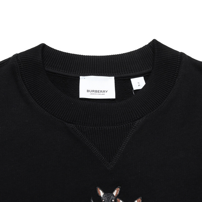 博柏利burberry女款棉质宽松版圆领长袖卫衣运动衫80428831