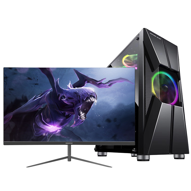铭能 十代i3四核/GTX1650独显/16G内存/512G固态 台式机 台式电脑 DIY组装机 组装电脑 家用办公电脑主机 商务娱乐设计组装机电脑 学生网课游戏电脑+24英寸全套
