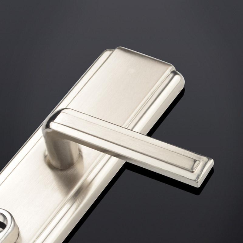 BONJEAN防盗把手通用型加厚面板拉手实老式把手配件实心手柄 5公分单活双快>55mm左外不带钥匙