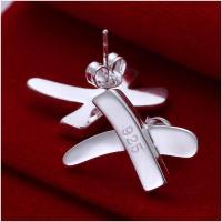 E019 Women silver plated earring 镀925纯银耳环时尚创意耳钉女