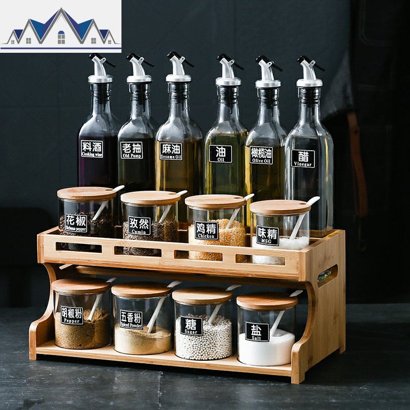 厨房陶瓷盐糖味精调料盒组合套装油瓶壶调味罐子收纳盒北欧 三维工匠高清大图