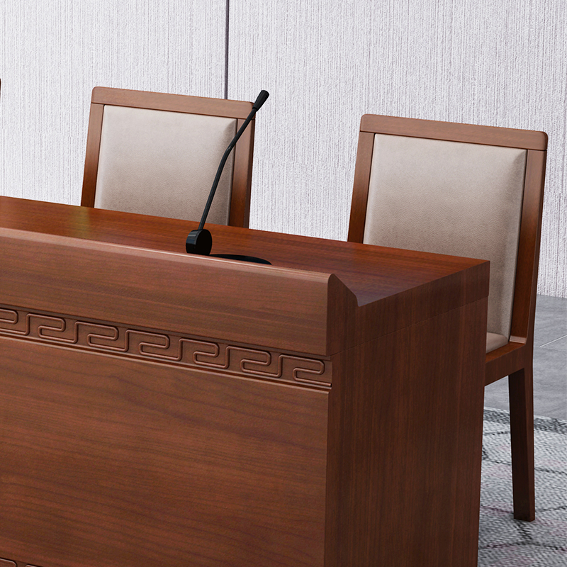 慧采云 办公家具会议室发言台会场演讲台洽谈桌会议桌培训桌油漆长条桌高清大图