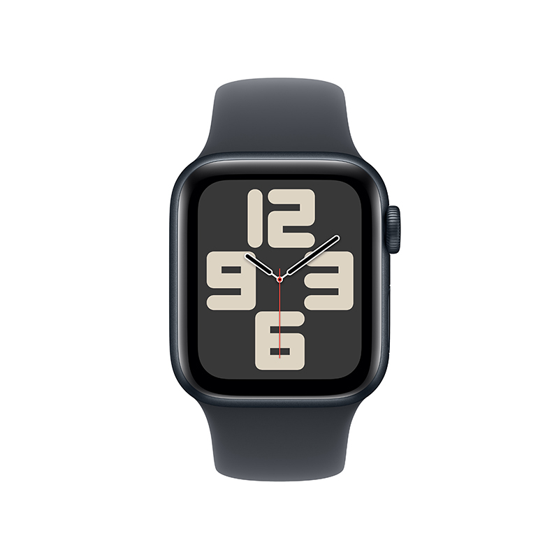 MXHK3CH/B Apple Watch SE 蜂窝 40 毫米午夜色铝金属表壳 午夜色运动型表带-S/M