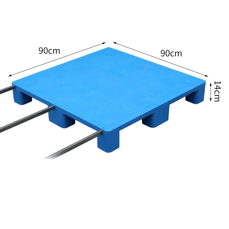 宁储 塑料托盘 平板九脚托盘 90*90*14cm+3钢 张高清大图