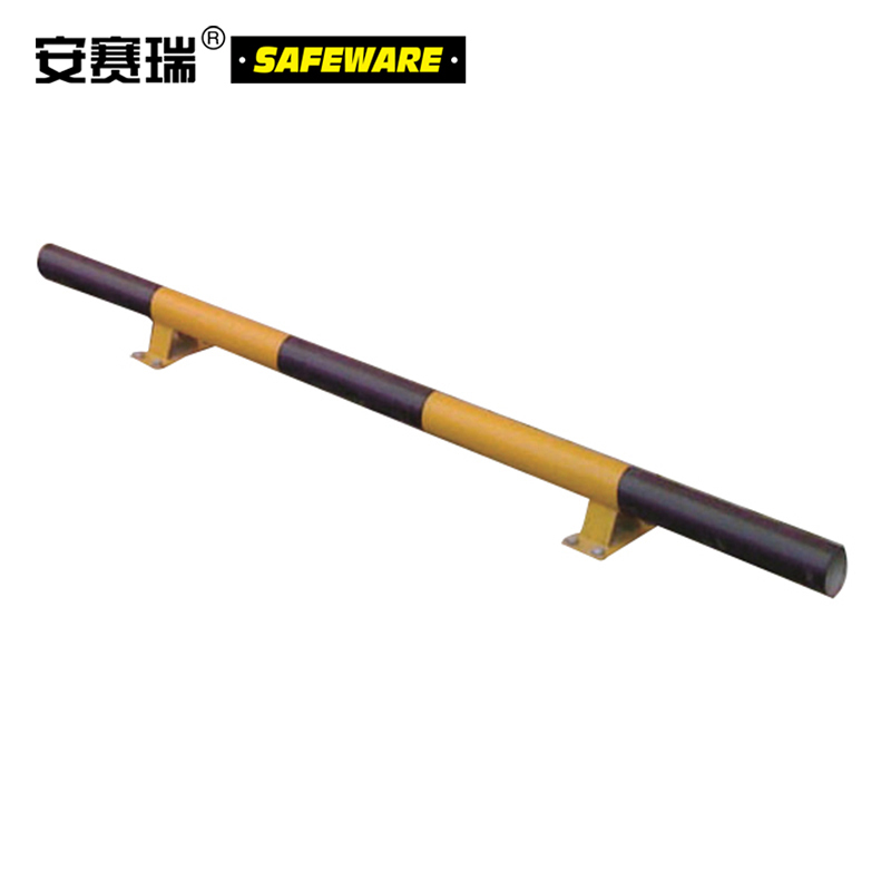 安赛瑞(SAFEWARE)钢制车轮定位器 Φ76mm×2m 镀锌钢管 黄/黑 含安装配件 ZM