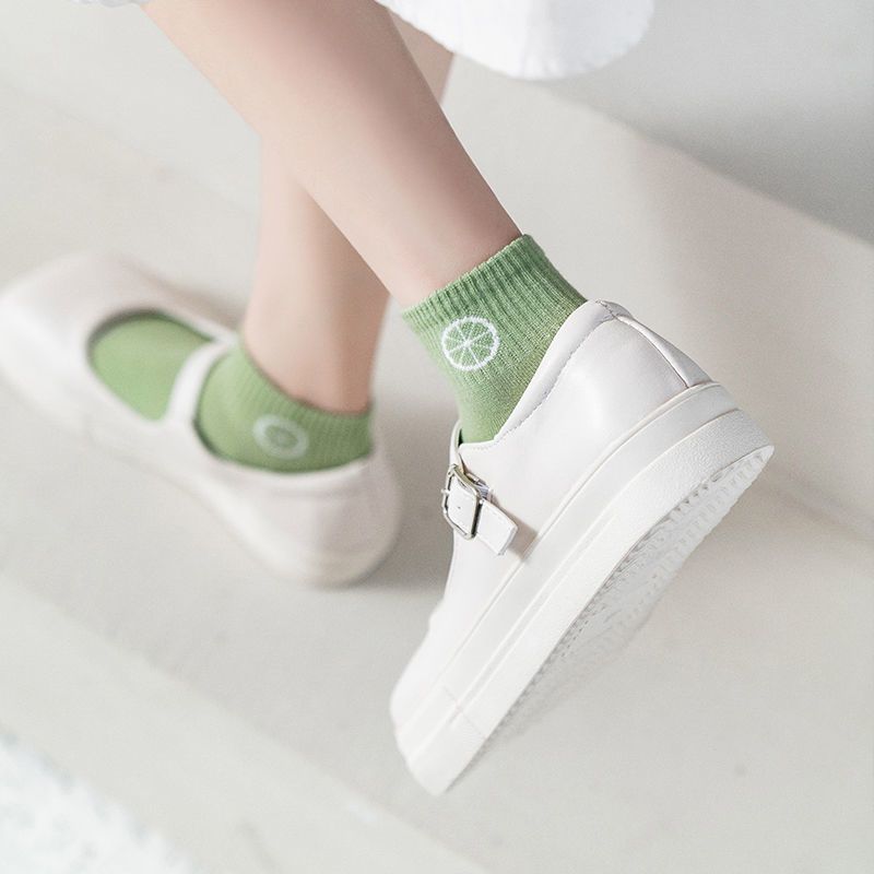 学院风袜子女短袜春夏薄款中筒袜ins潮可爱日系夏季短筒女生棉袜