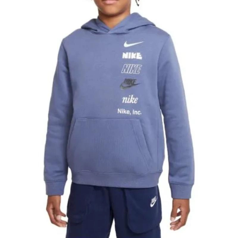 NIKE/耐克 大童连帽运动休闲长袖宽松套头衫卫衣DX5158-010-491 D