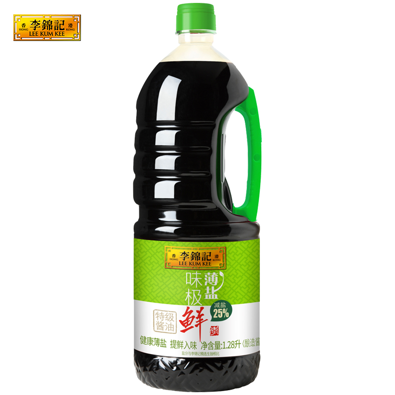 李锦记薄盐味极鲜1.28L*2 特级生抽酿造酱油家用凉拌炒菜点蘸调味减少负担轻食 薄盐味极鲜2瓶高清大图