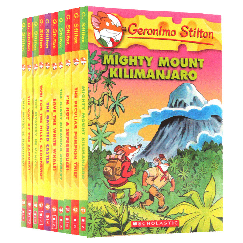 [正版]老鼠记者41-50册 英文原版 Geronimo Stilton 儿童章节小说 彩色插图漫画青少年冒险探险丛书